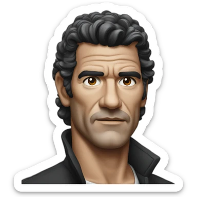 Hyperrealist antonio banderas sticker