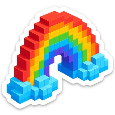 Water in rainbow  sticker