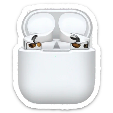 white airpods  sticker