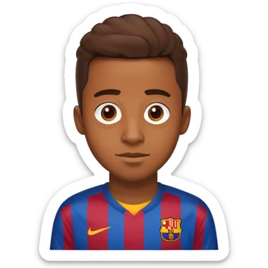lamine yamal with a barcelona shirt sticker