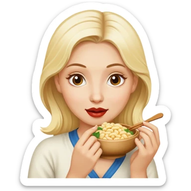 The blonde who ate too much khinkali sticker