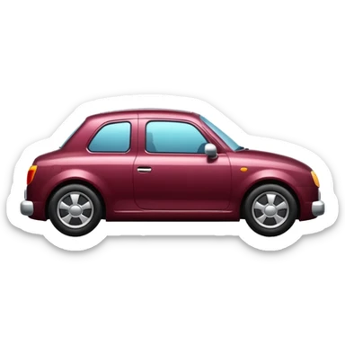 burgundy car sticker