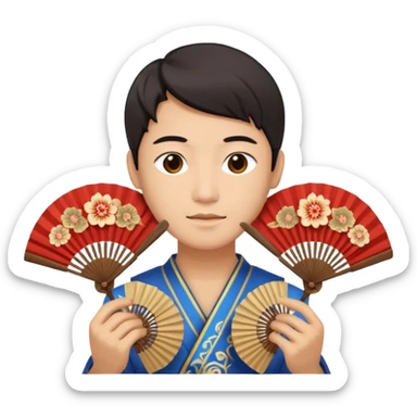 asia handholded fen sticker