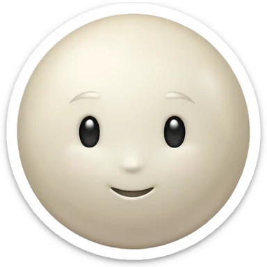 Venus planet emoji, pale grey sphere, milky-white, soft blurred hazy surface, smooth and featureless, simple and round sticker