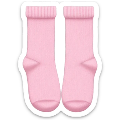 Pair of light pink socks sticker