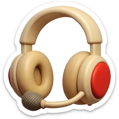 {
  "title": "3D Skeuomorphic Emoji Icon Schema",
  "type": "object",
  "properties": {
    "object": {
      "type": "string",
      "description": "Name of the object to be represented (e.g., 'money bag', 'camera', 'pizza')."
    },
    "style": {
      "type": "string",
      "enum": ["3D skeuomorphic emoji"],
      "description": "Visual style to be used for rendering."
    },
    "materials": {
      "type": "object",
      "properties": {
        "base": {
          "type": "string",
          "description": "Primary material texture, e.g., 'smooth cloth', 'metallic', 'plastic'."
        },
        "details": {
          "type": "array",
          "items": { "type": "string" },
          "description": "Secondary materials or embellishments (e.g., rope, buttons, stitching)."
        }
      }
    },
    "colors": {
      "type": "object",
      "properties": {
        "baseColor": {
          "type": "string",
          "description": "Main color of the object (e.g., '#F5DEB3' for a beige sack)."
        },
        "accentColors": {
          "type": "array",
          "items": { "type": "string" },
          "description": "Accent or highlight colors (e.g., yellow for dollar sign)."
        }
      }
    },
    "lighting": {
      "type": "object",
      "properties": {
        "type": {
          "type": "string",
          "enum": ["soft", "ambient", "studio"],
          "description": "Lighting type used to shade and define volume."
        },
        "shadows": {
          "type": "boolean",
          "description": "Indicates if soft drop shadows are used."
        }
      }
    },
    "geometry": {
      "type": "object",
      "properties": {
        "dimensionality": {
          "type": "string",
          "enum": ["3D"],
          "description": "Indicates that object is rendered in 3D."
        },
        "roundedEdges": {
          "type": "boolean",
          "description": "Indicates if object has smooth, rounded edges."
        }
      }
    },
    "expression": {
      "type": "string",
      "enum": ["playful", "realistic", "friendly"],
      "description": "Overall emotional tone of the icon."
    },
    "background": {
      "type": "string",
      "enum": ["transparent", "white", "gradient"],
      "description": "Background type for the rendered emoji."
    }
  },
  "required": ["object", "style", "materials", "colors", "lighting", "geometry", "expression", "background"]
}

over the ear headphones with a mic and red accents sticker