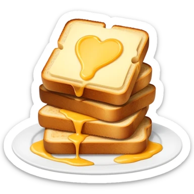 Dutch kaas tosti with gouda cheese and golden brown bread sticker