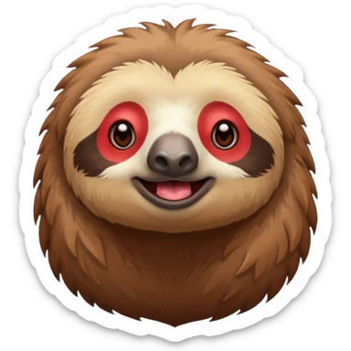 paresseux avec un crete rouge sticker