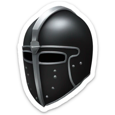 face in knight black helmet fantasy sticker