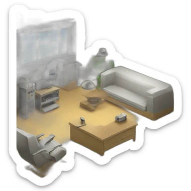 Interior Construction hi tech room  sticker