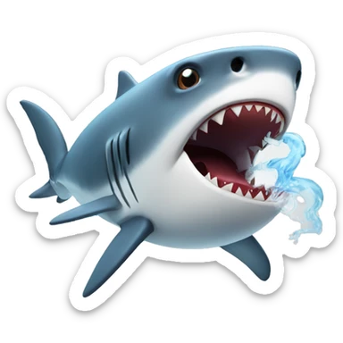 Shark vaping sticker