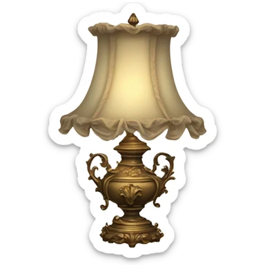 Vintage rococo lamp sticker