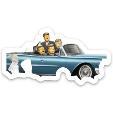 John F. Kennedy cars incident sticker