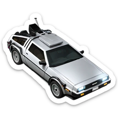 Delorean from back to the future sticker