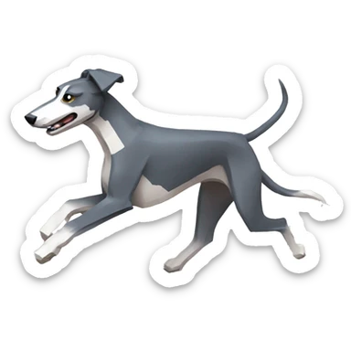 Minecraft greyhound running  sticker