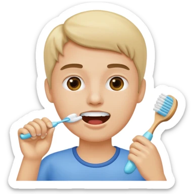 Brushing teeth  sticker