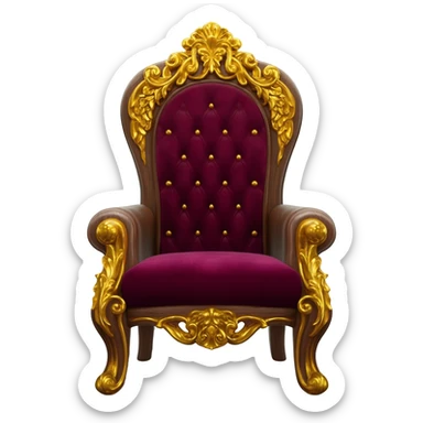 A queens throne sticker