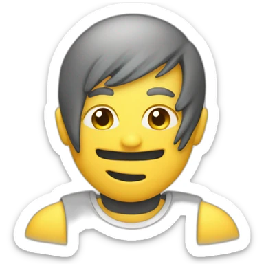 smile emoji in latex sticker