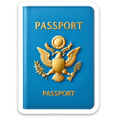 light blue passport sticker