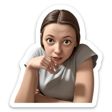 starry brown haired girl sticker