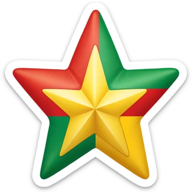 A five star verticy with the colours of this flag 🇸🇨 sticker