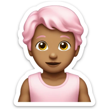 Baby pink star sticker