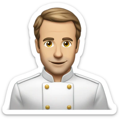 Macron qui fais de la cuisine sticker