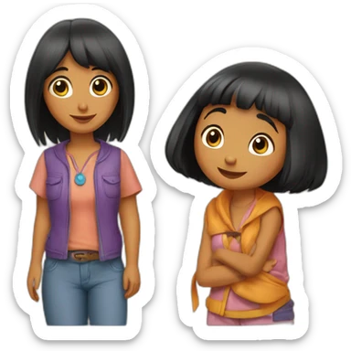 Babouche et dora sticker