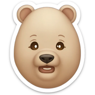 bear with alopecia sticker