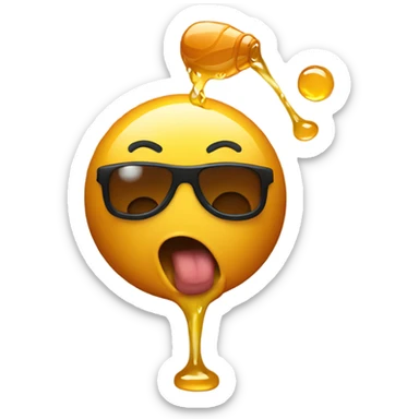 Emoji throwing up honey sticker