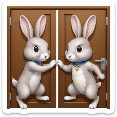 I want the alliance leader to kick me out of the alliance and close the door, so that they both look like rabbits. sticker