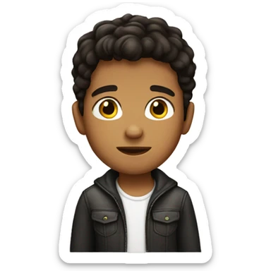 emoji of a dark brown haired latino boy sticker