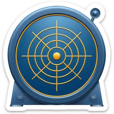 Military radar in hakka color sticker