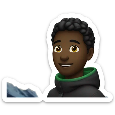 Black full background with northern lights  sticker