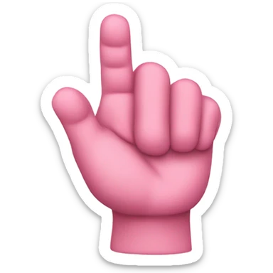 🤟🏻 with a pink cast on the thumb  sticker