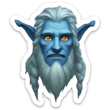 Spectral giant firbolg blue sticker