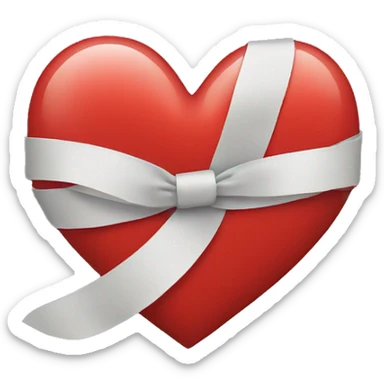 Heart with ribbons sticker