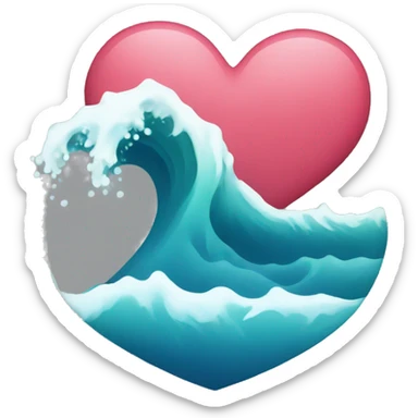 Waves Heart  sticker