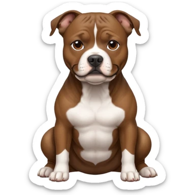 brindle staffordshire bull terrier sticker