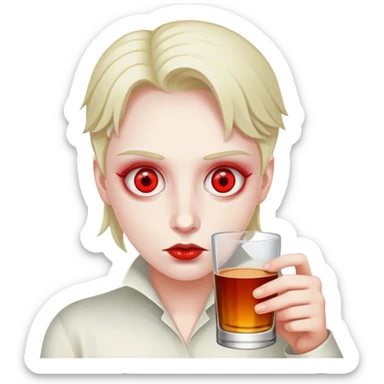 Drinking Hennessey,red eyes ￼ sticker