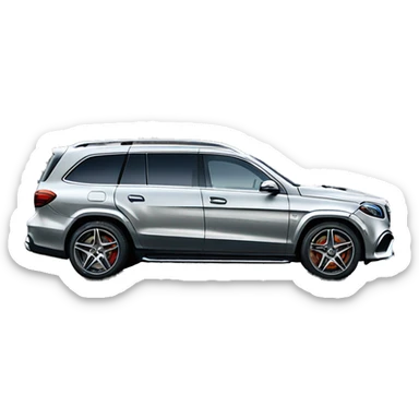 Silver AMG GLS 63  sticker