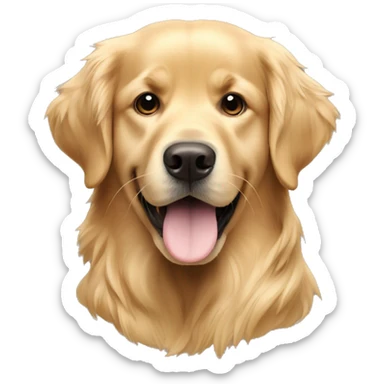 a golden retriever ￼ sticker