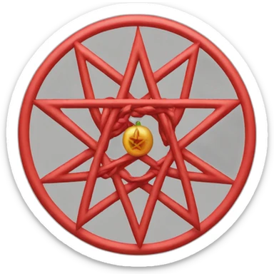 red pentacle sticker