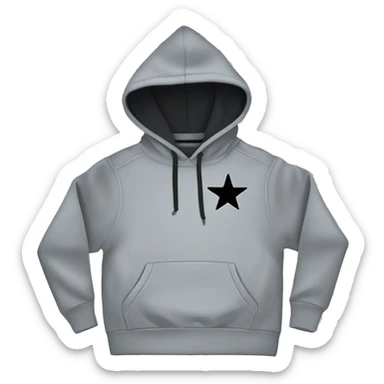 Gray Nike hoodie with a black star  sticker