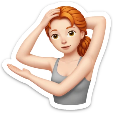 Ginger girl Wake up stretch sticker