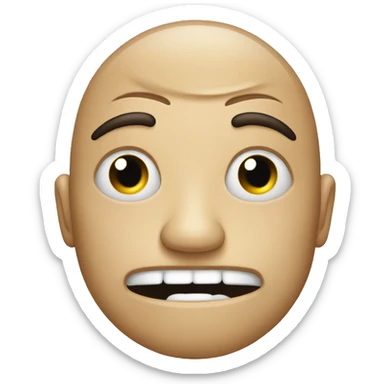 weirded out face sticker