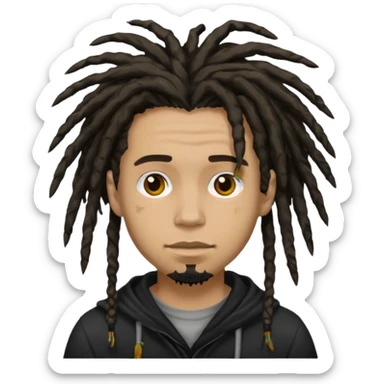 man light skin with dread hair sticker