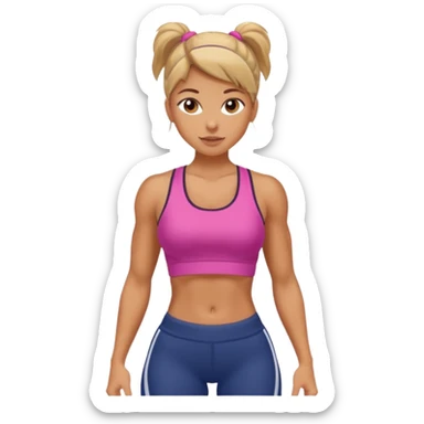 Gym girl sticker