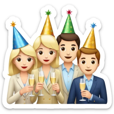 friend group getting drunk sticker