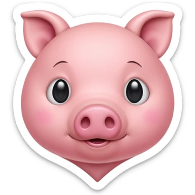 A cute piggy heart sticker